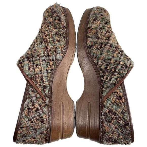 Sanita Danish Woven Green Tweed Nursing Work Clogs Women's Size 41 - Picture 3 of 10
